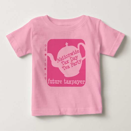 未来の納税者の幼児のTシャツ ベビーTシャツ (正面)