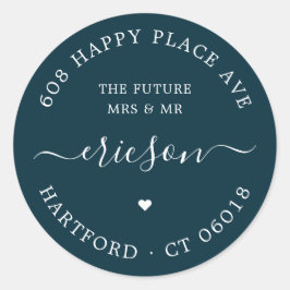 未来の結婚差出人住所 ラウンドシール