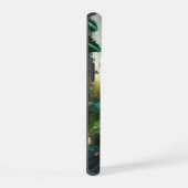 未来の緑豊かな大都市 iPhone 15ケース (右側面)