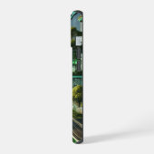 未来の緑豊かな大都市 iPhone 15ケース (左側面)