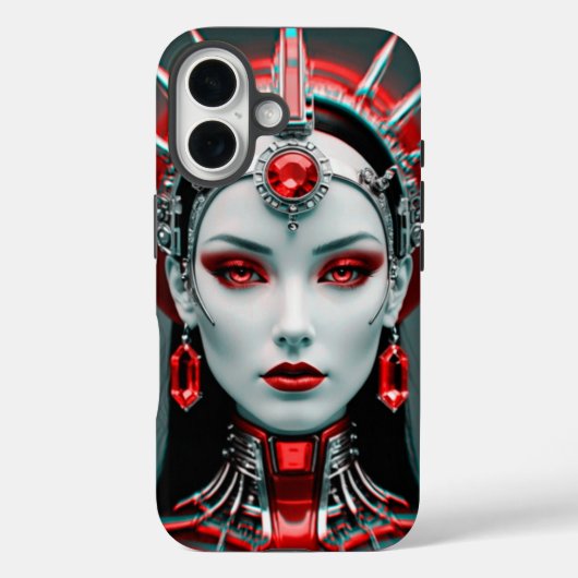 未来の美しい女性ロボット Case-Mate iPhoneケース (裏面)