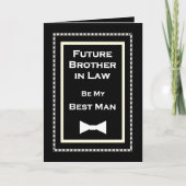 未来の義理の兄弟の花婿介添人の結婚式招待状 招待状 (正面)