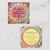 「未来の自分は感謝する」やさしいカード スクエア名刺 (正面/裏面)