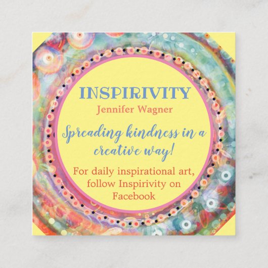 「未来の自分は感謝する」やさしいカード スクエア名刺 (裏面)