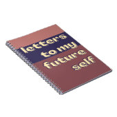 未来の自分へのモダンカッコいい手紙気に ノートブック (右側)