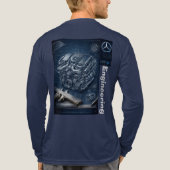未来の自動車工学設計図コンセプト トライブレンドTシャツ (背面)