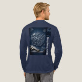 未来の自動車工学設計図コンセプト トライブレンドTシャツ (背面全体)