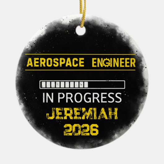 未来の航空宇宙エンジニア セラミックオーナメント (正面)