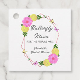 未来の花嫁のためのバタフライキス ブライダルシャワー フェイバータグ