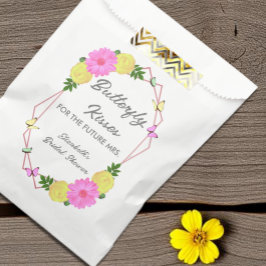 未来の花嫁のためのバタフライキス ブライダルシャワー フェイバーバッグ