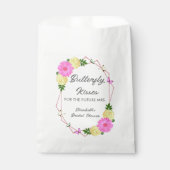 未来の花嫁のためのバタフライキス ブライダルシャワー フェイバーバッグ (正面)