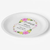 未来の花嫁のためのバタフライキス ブライダルシャワー ペーパープレート (アングル)