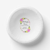 未来の花嫁のためのバタフライキス ブライダルシャワー ペーパーボウル (正面)