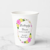 未来の花嫁のためのバタフライキス ブライダルシャワー 紙コップ (正面)