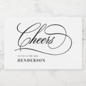 未来の花嫁のための乾杯 ミニ ブライズシャワーラベル スパークリングワインラベル (シングルラベル)