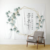 未来の花嫁のシャワー背景 グリーン タペストリー (インサイチュ(横))