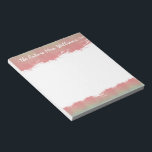 未来の花嫁のモノグラム結婚ピンクグリーン ノートパッド<br><div class="desc">ピンクかわいらしと緑の水の色のスタイルノートパッドは花嫁のために最適である。未来のミセス結婚の計画メモモノグラムの帳と未来のミセス姓。</div>