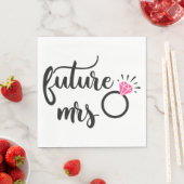 未来の花嫁はブライダルシャワー婚約 スタンダードランチョンナプキン (インサイチュ)