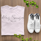 未来の花嫁ミセス名前をカスタムするバチェロレッテ Tシャツ