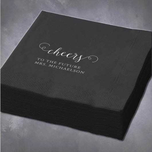 未来の花嫁様の結婚式イベントにお祝いを 箔ナプキン