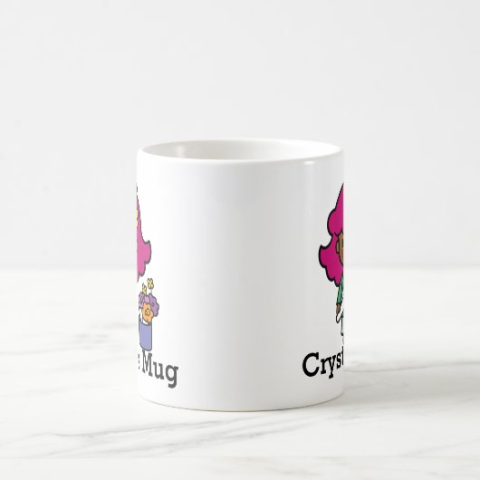 未来の花屋ガールと花 コーヒーマグカップ (中央)