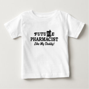未来の薬剤師マイパパベビー用ビブ ベビーTシャツ
