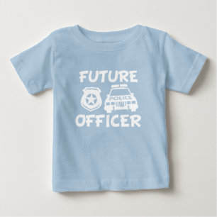 未来の警官のベビーのワイシャツ ベビーTシャツ