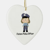 未来の警官(女の子) セラミックオーナメント (右)