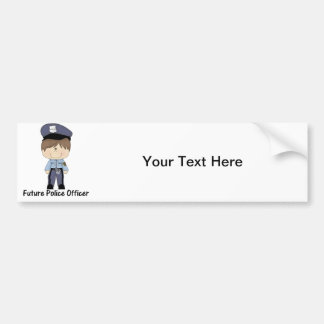 未来の警官(男の子) バンパーステッカー