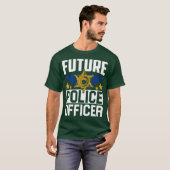未来の警察官の制服ハットプおもしろいン Tシャツ (正面フル)