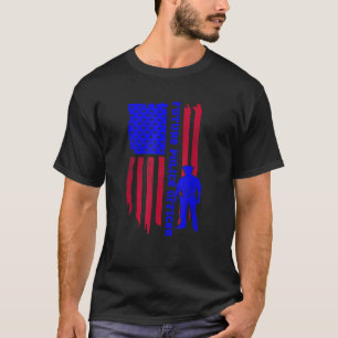 未来の警察官キッズアメリカ国旗 Tシャツ