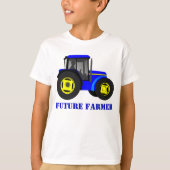 未来の農家のブルー Tシャツ (正面)