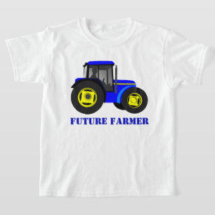 未来の農家の青 Tシャツ