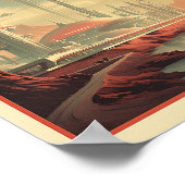 「未来の過去」。街並みヴィンテージのポスター ポスター (角)