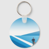 未来の道を模索する実業家 キーホルダー (正面)