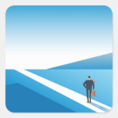 未来の道を模索する実業家 スクエアシール (正面)