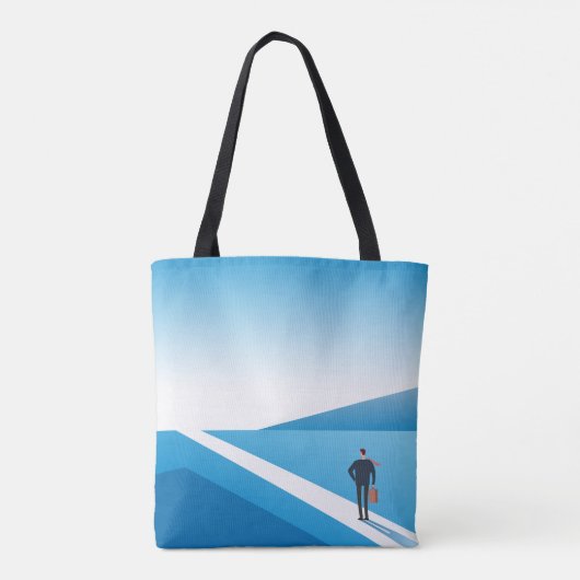 未来の道を模索する実業家 トートバッグ (裏面)