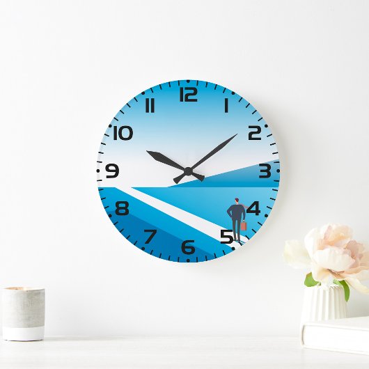 未来の道を模索する実業家 ラージ壁時計