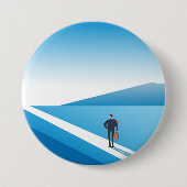 未来の道を模索する実業家 缶バッジ (正面)