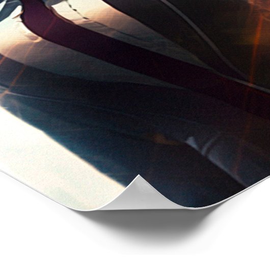 未来の都市のビジネス女性 ポスター (角)