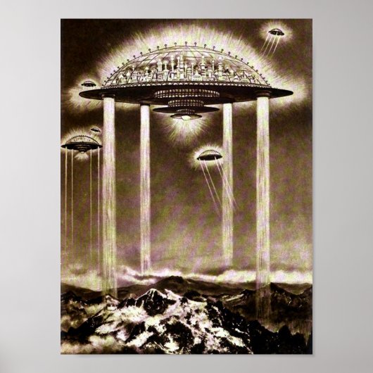 未来の都市ヴィンテージ1922 Sci-Fi ポスター (正面)