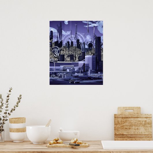 未来の都市 ポスター (キッチン)