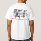 未来の震動の壁画かロゴのライトの古いワイシャツ Tシャツ (裏面)
