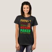 未来の黒人歴史家アフリカ誇りを持ったアメリカ人 Tシャツ (正面フル)