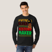 未来の黒人歴史家アフリカ誇りを持ったアメリカ人 Tシャツ (正面フル)