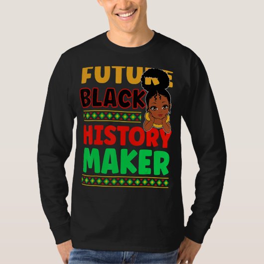 未来の黒人歴史家アフリカ誇りを持ったアメリカ人 Tシャツ (正面)