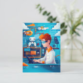 未来のAIとロボット工学の夢子供へ シーズンポストカード (スタンド正面)