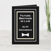 未来のBorther法律の花婿の付添人の結婚式招待状 招待状 (正面)