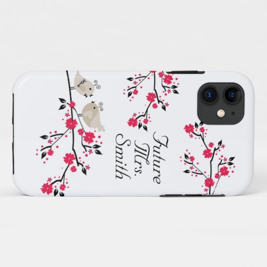 未来のBride To Be Wedding夫人の鳥 Case-Mate iPhoneケース (裏面(横))