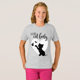 未来のCATの女性女の子子猫猫のワイシャツ Tシャツ